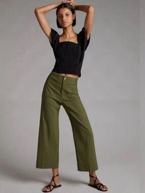 Anthropologie Maeve Colette Green Pants